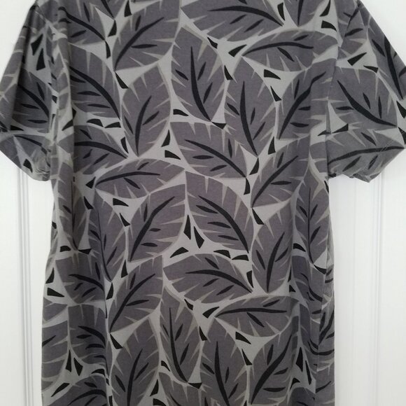 J. Crew Men’s Washed Jersey Tee Size L Short Sleeve Cotton Crew Neck Gray Leaves - Picture 5 of 7